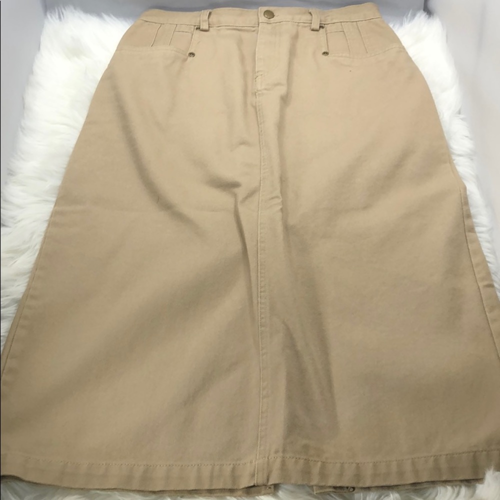 Chadwicks khaki jean skirt size 10P